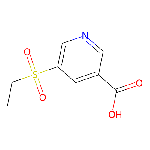 5-(ethylsulfonyl)-3-Pyridinecarboxylic acid structure