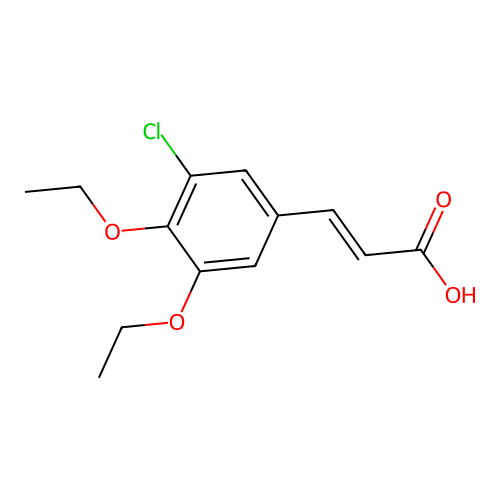 3-(3-Chloro-4,5-diethoxyphenyl)prop-2-enoic acid structure