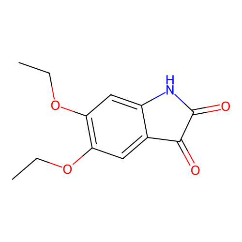 5,6-Diethoxyindoline-2,3-dione structure
