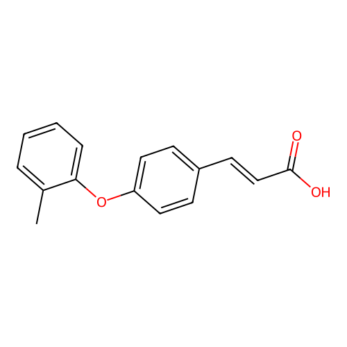 3-[4-(2-methylphenoxy)phenyl]prop-2-enoic Acid structure