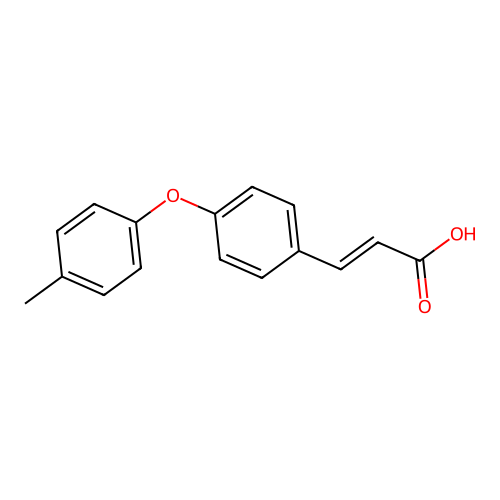 3-(4-(4-Methylphenoxy)phenyl)-2-propenoic acid structure