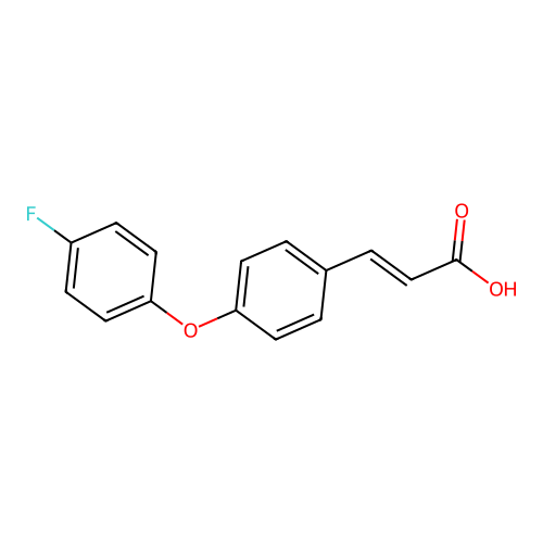 3-[4-(4-fluorophenoxy)phenyl]prop-2-enoic Acid structure