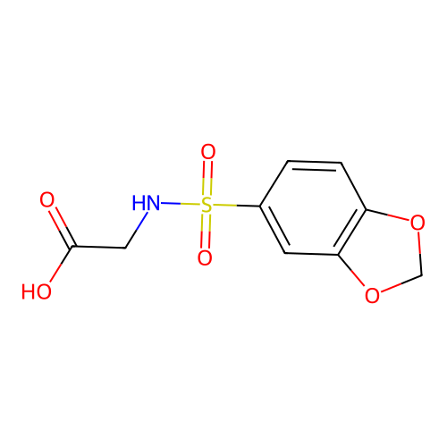 Glycine, N-(1,3-benzodioxol-5-ylsulfonyl)- structure