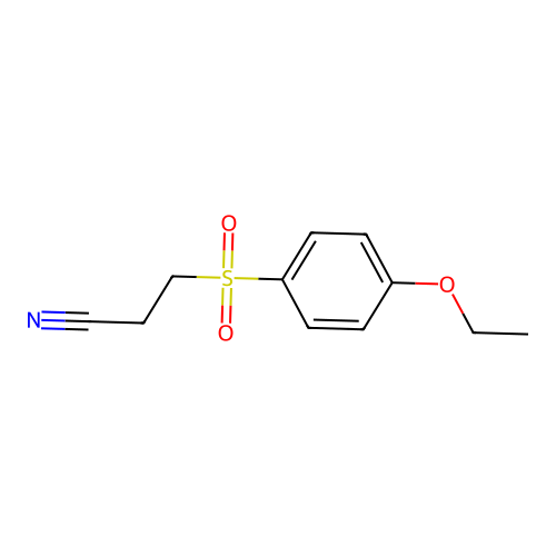 Propanenitrile, 3-[(4-ethoxyphenyl)sulfonyl]- structure