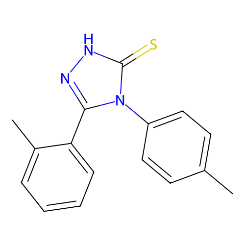 5-(2-methylphenyl)-4-(4-methylphenyl)-4H-1,2,4-triazole-3-thiol structure
