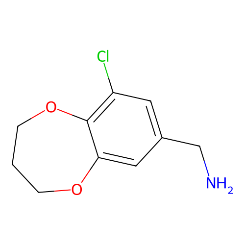 (9-Chloro-3,4-dihydro-2H-benzo[b][1,4]dioxepin-7-yl)methanamine structure