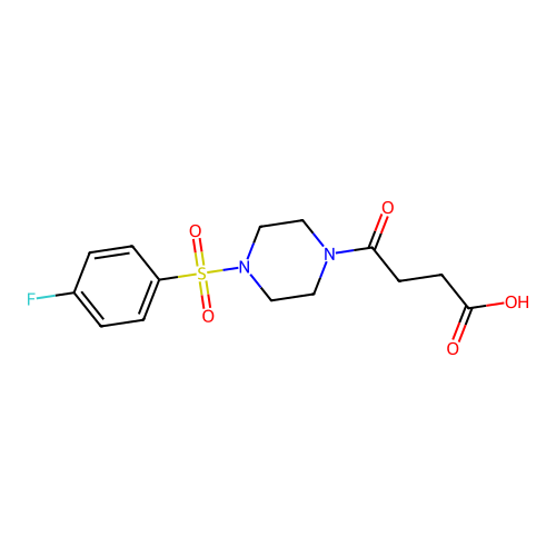 4-[4-(4-Fluorobenzenesulfonyl)piperazin-1-yl]-4-oxobutanoic acid structure