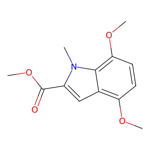 Methyl 4,7-dimethoxy-1-methylindole-2-carboxylate structure