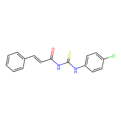 2-Propenamide, N-[[(4-chlorophenyl)amino]thioxomethyl]-3-phenyl-, (E)- structure