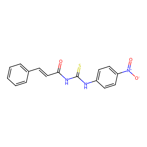 N-[(4-nitrophenyl)carbamothioyl]-3-phenylprop-2-enamide structure