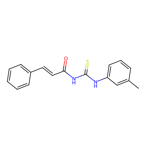 (E)-N-[(3-methylphenyl)carbamothioyl]-3-phenylprop-2-enamide structure