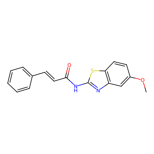 2-Propenamide, N-(5-methoxy-2-benzothiazolyl)-3-phenyl-, (E)- structure