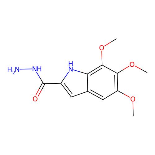 5,6,7-trimethoxy-1H-indole-2-carbohydrazide structure