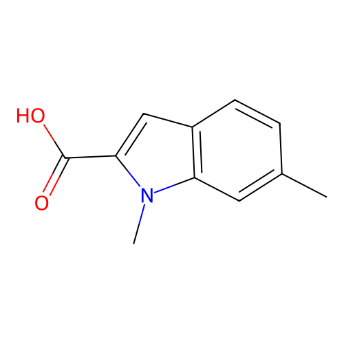 1,6-dimethyl-1H-indole-2-carboxylic acid structure