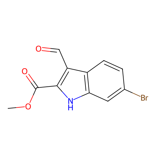 Methyl 6-bromo-3-formyl-1H-indole-2-carboxylate structure
