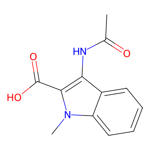 3-acetamido-1-methyl-1H-indole-2-carboxylic acid structure