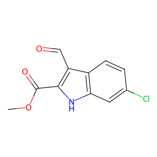 methyl 6-chloro-3-formyl-1H-indole-2-carboxylate structure