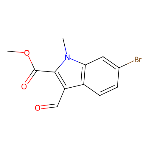Methyl 6-bromo-3-formyl-1-methyl-1H-indole-2-carboxylate structure