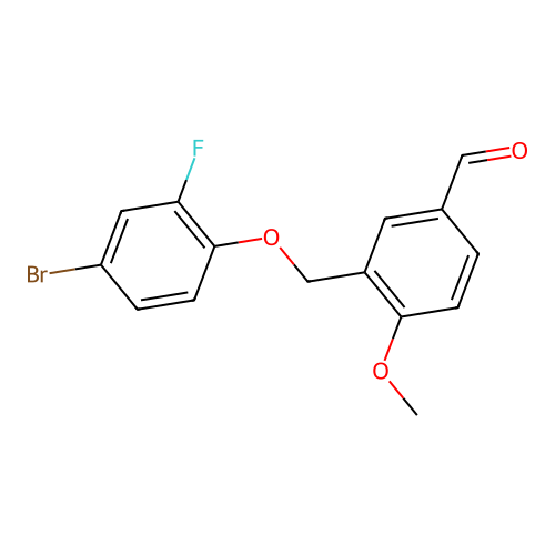 3-[(4-Bromo-2-fluorophenoxy)methyl]-4-methoxybenzaldehyde structure