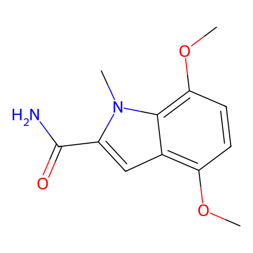 4,7-dimethoxy-1-methyl-1H-indole-2-carboxamide structure