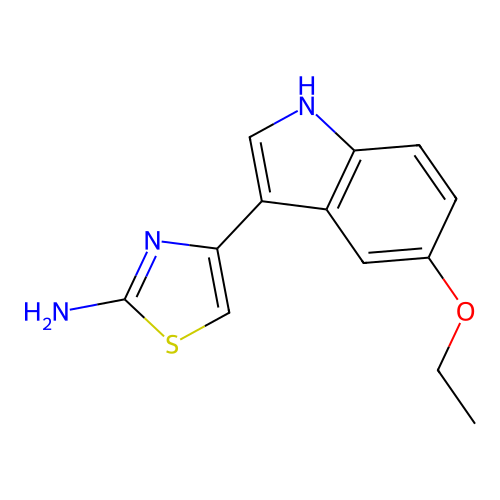 4-(5-ethoxy-1H-indol-3-yl)-1,3-thiazol-2-amine structure
