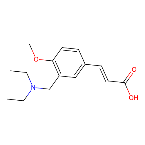 3-[3-(Diethylaminomethyl)-4-methoxyphenyl]prop-2-enoic acid structure