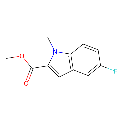 Methyl 5-fluoro-1-methyl-indole-2-carboxylate structure