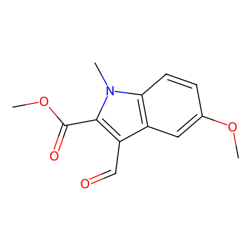 methyl 3-formyl-5-methoxy-1-methyl-1H-indole-2-carboxylate structure