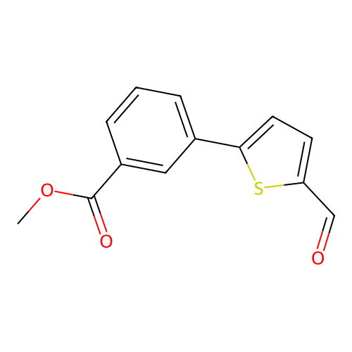Methyl 3-(5-formylthiophen-2-yl)benzoate structure