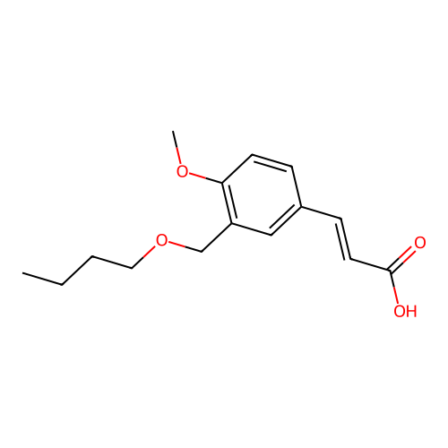 3-[3-(Butoxymethyl)-4-methoxyphenyl]prop-2-enoic acid structure