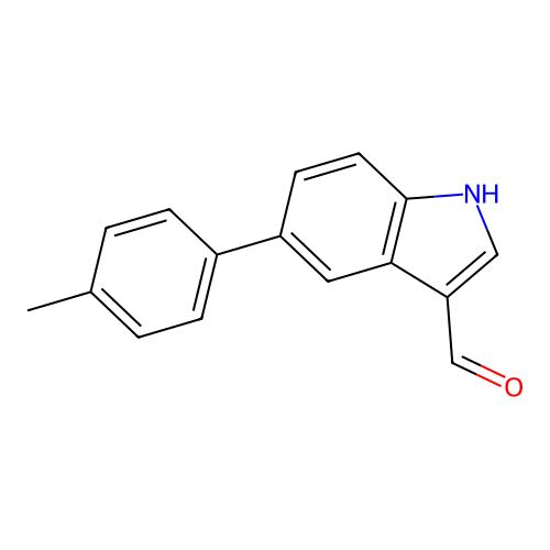 5-(p-Tolyl)-1H-indole-3-carbaldehyde structure
