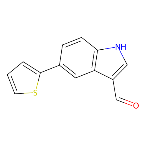 5-(2-Thienyl)-1H-indole-3-carbaldehyde structure