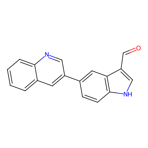5-(3-Quinolinyl)-1H-indole-3-carbaldehyde structure