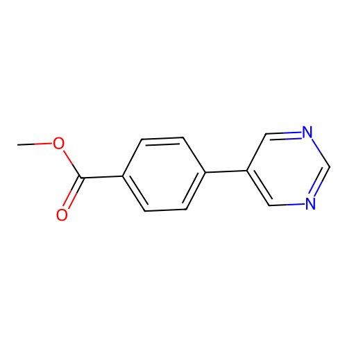 Methyl 4-(5-pyrimidinyl)benzoate structure
