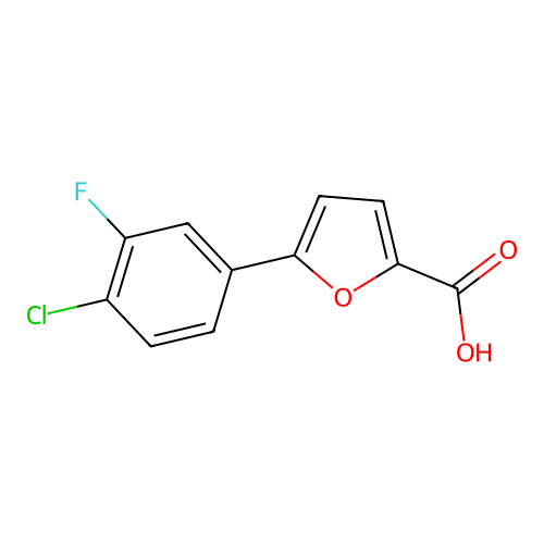 5-(4-Chloro-3-fluorophenyl)-2-furoic acid structure