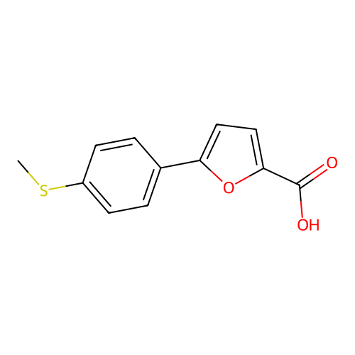 5-[4-(Methylsulfanyl)phenyl]-2-furoic acid structure