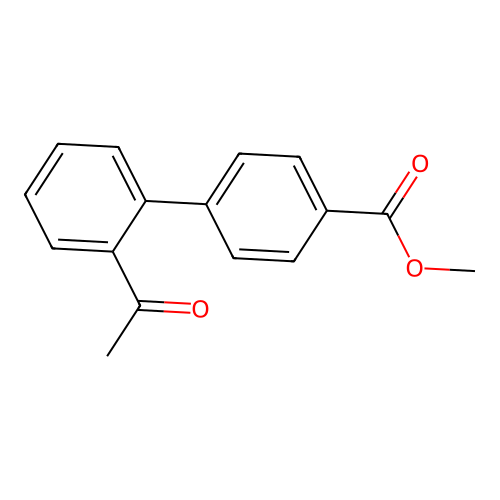 Methyl 2'-acetyl[1,1'-biphenyl]-4-carboxylate structure