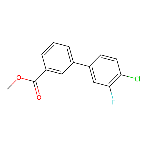 Methyl 4'-chloro-3'-fluoro[1,1'-biphenyl]-3-carboxylate structure