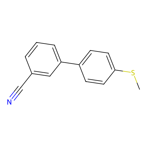 3-[4-(甲硫基)苯基]苯甲腈 structure