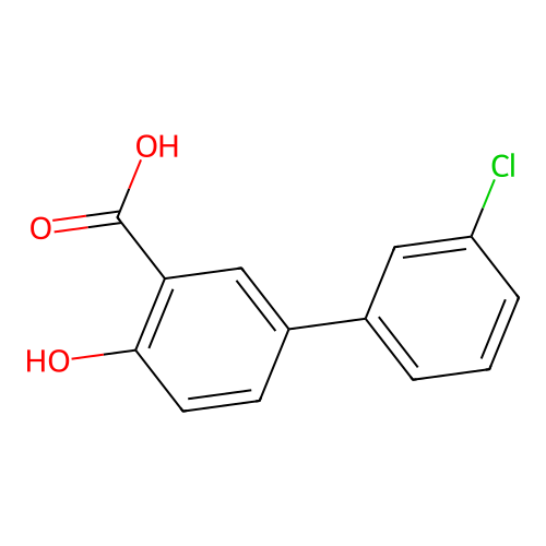 3'-Chloro-4-hydroxy[1,1'-biphenyl]-3-carboxylic acid structure