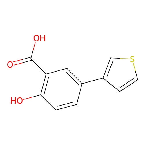 2-Hydroxy-5-(3-thienyl)benzoic acid structure