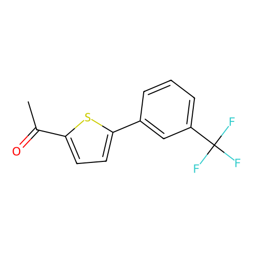 1-[5-[3-(Trifluoromethyl)phenyl]-2-thienyl]ethanone structure
