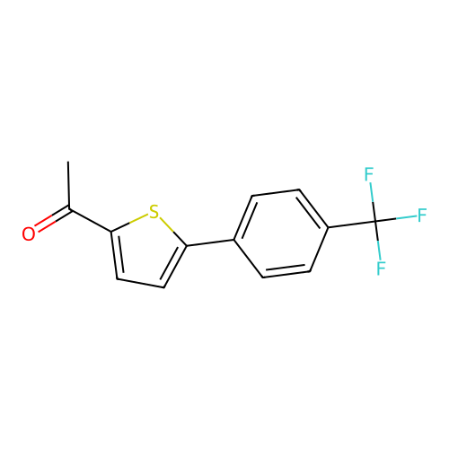 1-(5-(4-(Trifluoromethyl)phenyl)thiophen-2-yl)ethan-1-one structure