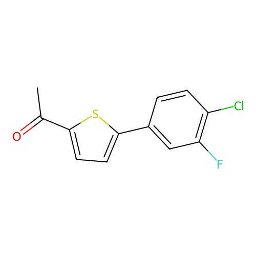 1-[5-(4-Chloro-3-fluorophenyl)-2-thienyl]ethanone structure