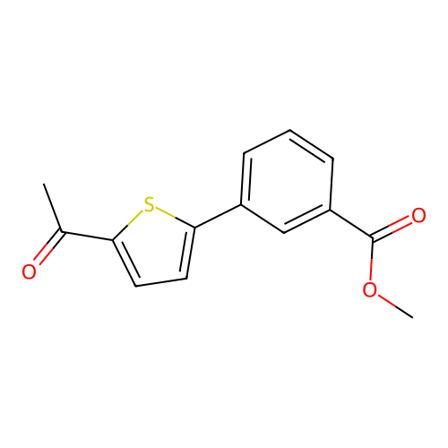 Methyl 3-(5-acetyl-2-thienyl)benzoate structure