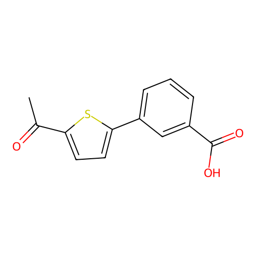 3-(5-Acetyl-2-thienyl)benzoic acid structure