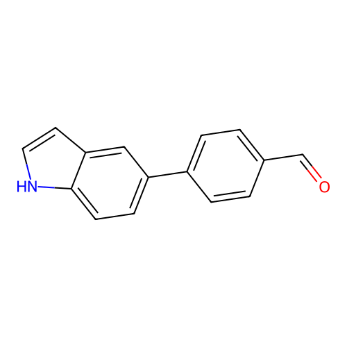 4-(1H-indol-5-yl)benzaldehyde structure