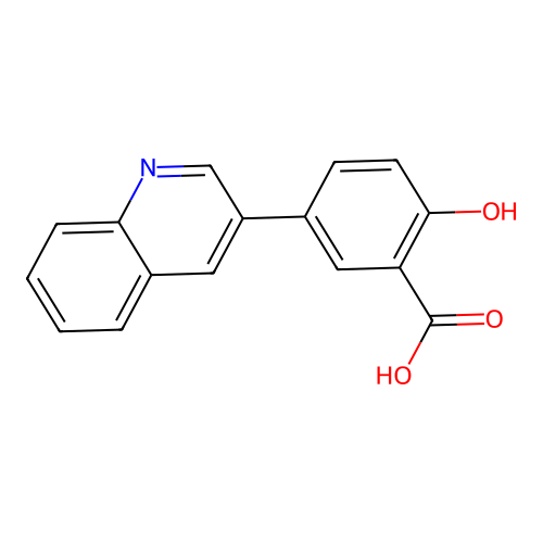 2-Hydroxy-5-(3-quinolinyl)benzoic acid structure