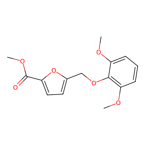 Methyl 5-[(2,6-dimethoxyphenoxy)methyl]furan-2-carboxylate structure