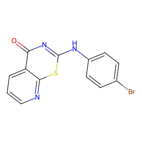 4H-Pyrido[3,2-e]-1,3-thiazin-4-one, 2-[(4-bromophenyl)amino]- structure